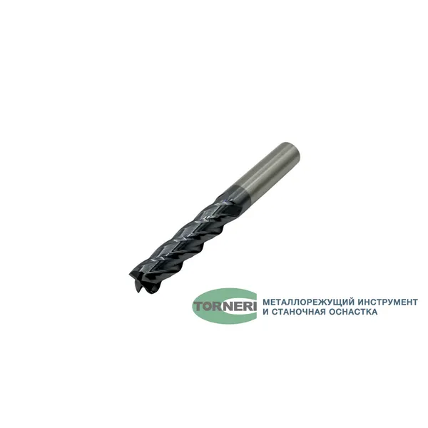 Фрезы твердосплавные t021652 Фреза концевая твердосплавная ц/х ф 12х53х103 мм z=4, с покрытием AlTiN, HRC 45