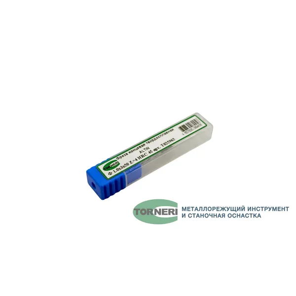 Фреза концевая твердосплавная ц/х ф 1.0х3х50 мм z=4, хвостовик 4 мм, с покрытием AlTiN, HRC 45 t025965  (Фото 2)