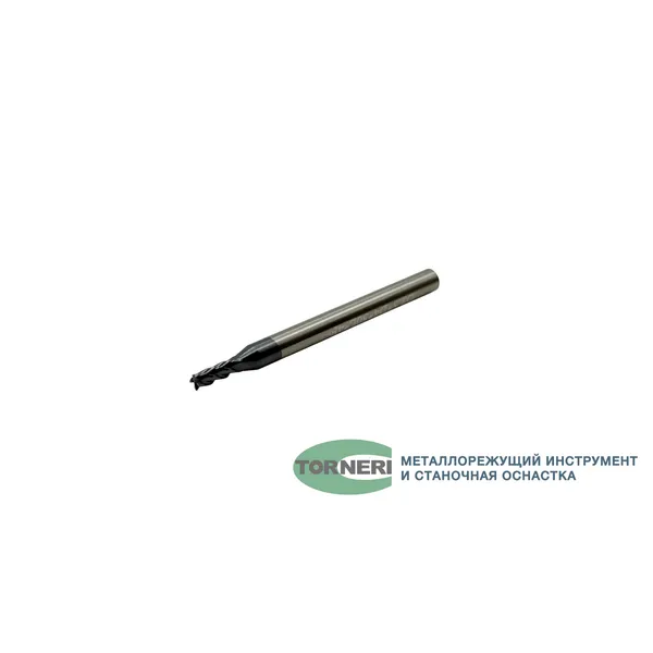 Фрезы твердосплавные t025967 Фреза концевая твердосплавная ц/х ф 2.5х7х50 мм z=4, хвостовик 4 мм, с покрытием AlTiN, HRC 45