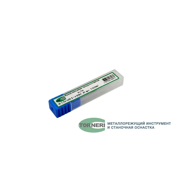 Фреза концевая твердосплавная ц/х ф 2.5х7х50 мм z=4, хвостовик 4 мм, с покрытием AlTiN, HRC 45 t025967  (Фото 2)