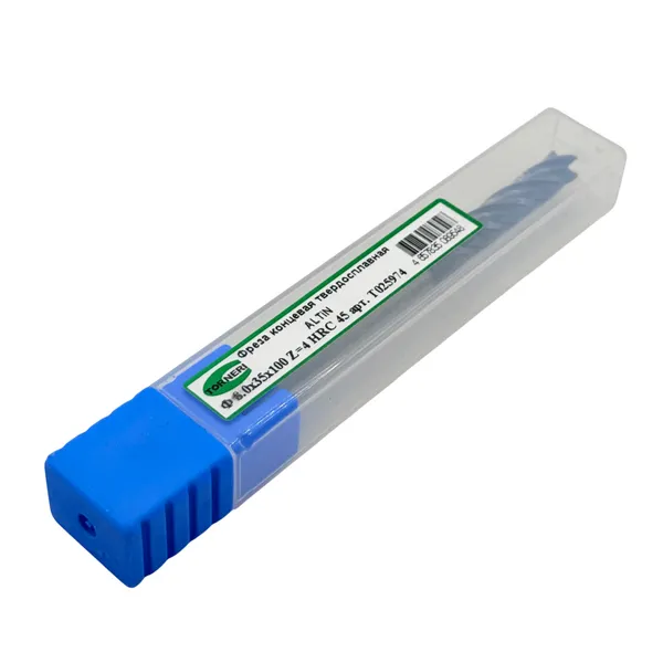 Фреза концевая твердосплавная ц/х ф 8.0х35х100 мм z=4, с покрытием AlTiN, HRC 45 t025974  (Фото 3)