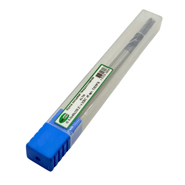 Фреза концевая твердосплавная ц/x ф 8.0х40х150 мм z=4, с покрытием AlTiN, HRC 45 t025978  (Фото 2)