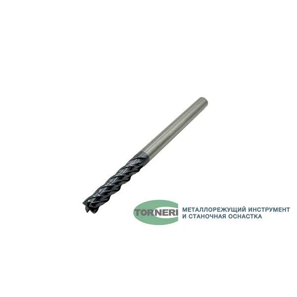 Фрезы твердосплавные t025979 Фреза концевая твердосплавная ц/х ф 10х50х150 мм z=4, с покрытием AlTiN, HRC 45