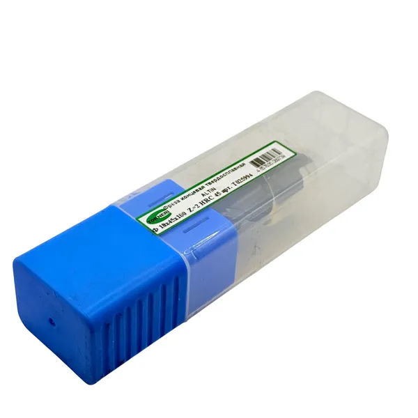 Фреза концевая твердосплавная ц/х ф 18х45х100 мм z=2, с покрытием AlTiN, HRC 45 t025994  (Фото 2)