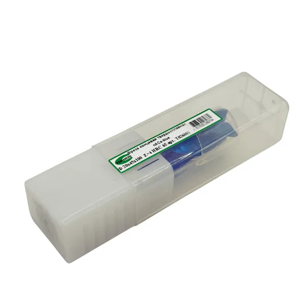 Фреза концевая твердосплавная ц/х ф 20х45х100 мм z=4, с покрытием nACo-blue, HRC 65 t026001  (Фото 2)