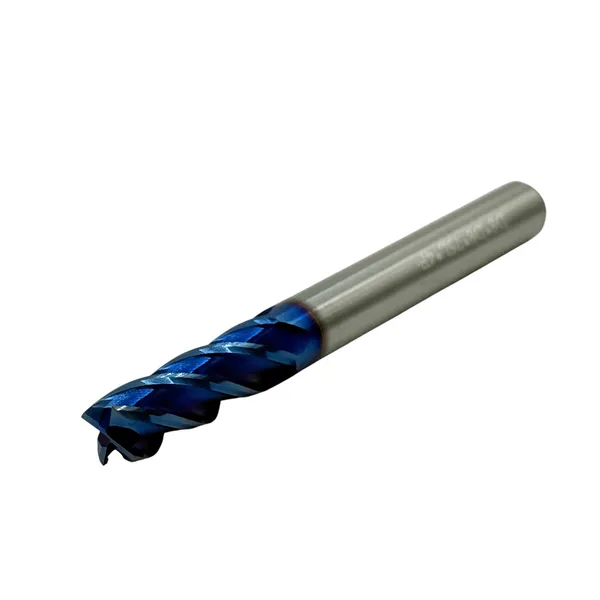 Фреза концевая твердосплавная ц/х ф 8.0х25х75 мм z=4, с покрытием nACo-blue, HRC 65 t026004  (Фото 3)
