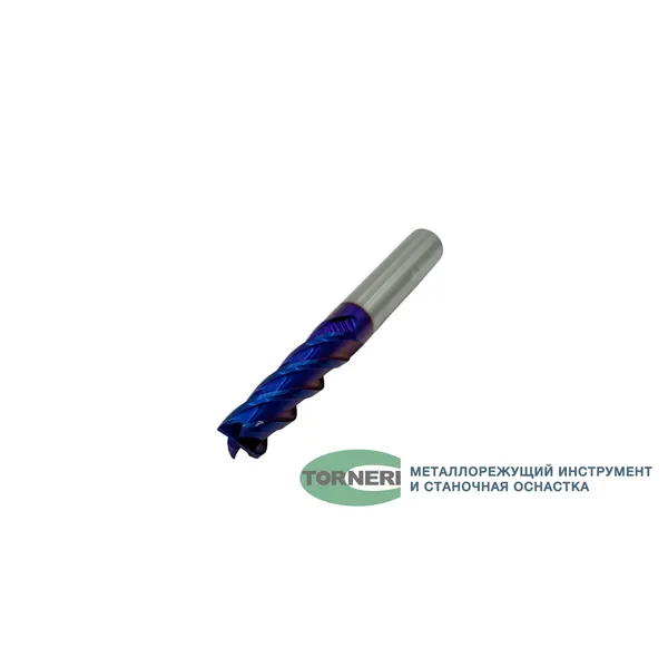 Фреза концевая твердосплавная ц/х ф 12х45х100 мм z=4, с покрытием nACo-blue, HRC 65 t026009  (Фото 2)