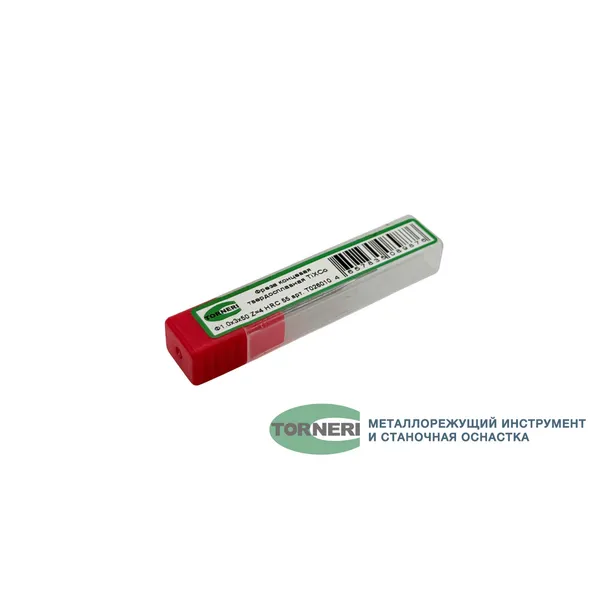 Фрезы твердосплавные t026010 Фреза концевая твердосплавная ц/х ф 1.0х3х50 мм z=4, хвостовик 4 мм, с покрытием TiXCo, HRC 55