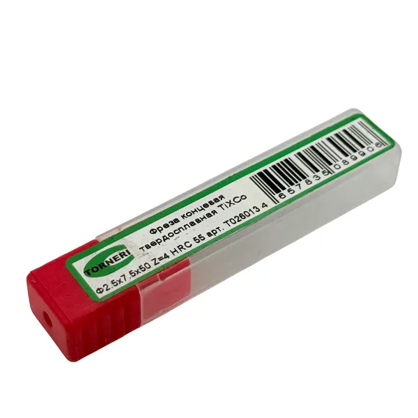 Фреза концевая твердосплавная ц/х ф 2.5х7.5х50 мм z=4, хвостовик 4 мм, с покрытием TiXCo, HRC 55 t026013  (Фото 3)