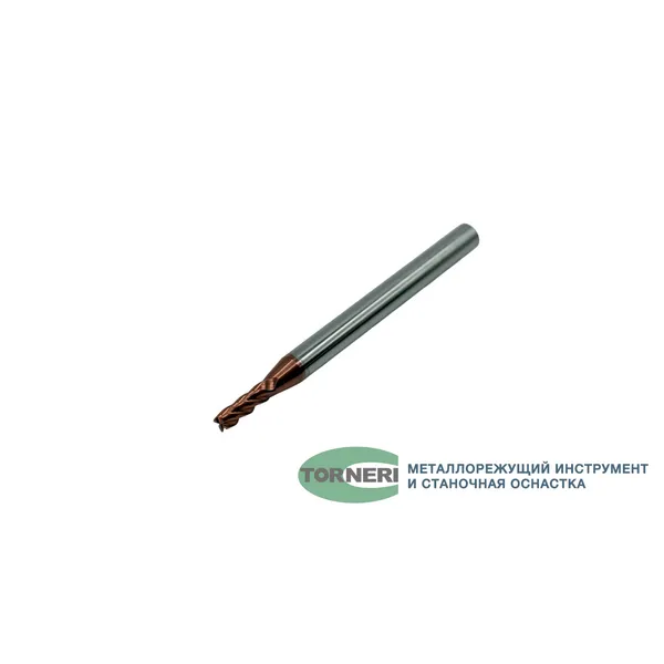 Фрезы твердосплавные t026013 Фреза концевая твердосплавная ц/х ф 2.5х7.5х50 мм z=4, хвостовик 4 мм, с покрытием TiXCo, HRC 55