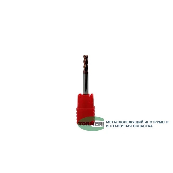 Фрезы твердосплавные t026014 Фреза концевая твердосплавная ц/х ф 3.5х10х50 мм z=4, хвостовик 4 мм, с покрытием TiXCo, HRC 55