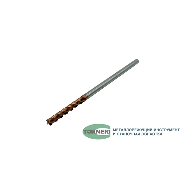 Фрезы твердосплавные t026027 Фреза концевая твердосплавная ц/х ф 6.0х45х150 мм z=4, с покрытием TiXCo, HRC 55