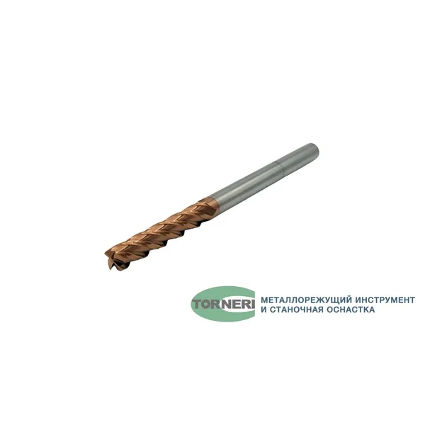 Фреза концевая твердосплавная ц/х ф 10х55х150 мм z=4, с покрытием TiXCo, HRC 55 t026029  (Фото 2)