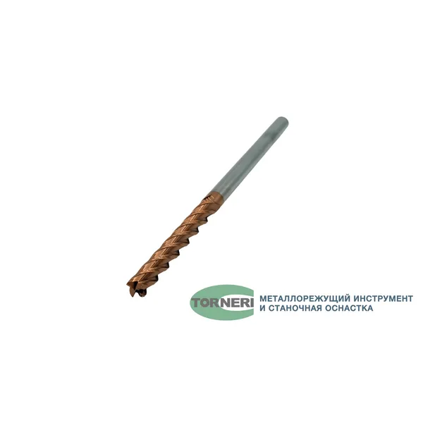Фреза концевая твердосплавная ц/х ф 10х80х200 мм z=4, с покрытием TiXCo, HRC 55 t026036  (Фото 2)