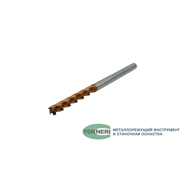 Фрезы твердосплавные t026037 Фреза концевая твердосплавная ц/х ф 12х80х200 мм z=4, с покрытием TiXCo, HRC 55