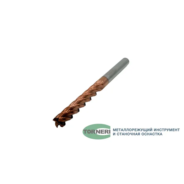 Фрезы твердосплавные t026038 Фреза концевая твердосплавная ц/х ф 14х100х200 мм z=4, с покрытием TiXCo, HRC 55