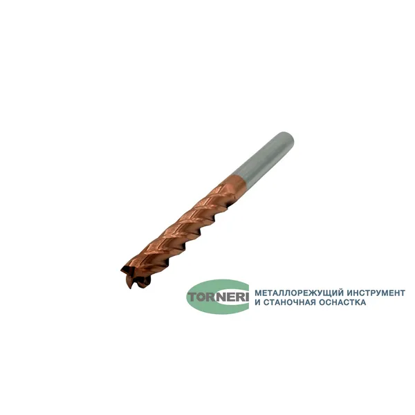 Фреза концевая твердосплавная ц/х ф 16х100х200 мм z=4, с покрытием TiXCo, HRC 55 t026039  (Фото 3)