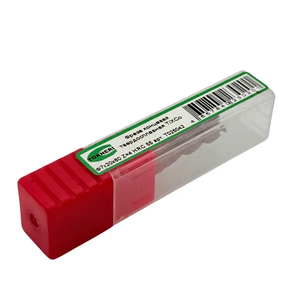 Фреза концевая твердосплавная ц/х ф 7.0х20х60 мм z=4, хвостовик 8 мм, с покрытием TiXCo, HRC 55 t026042  (Фото 3)