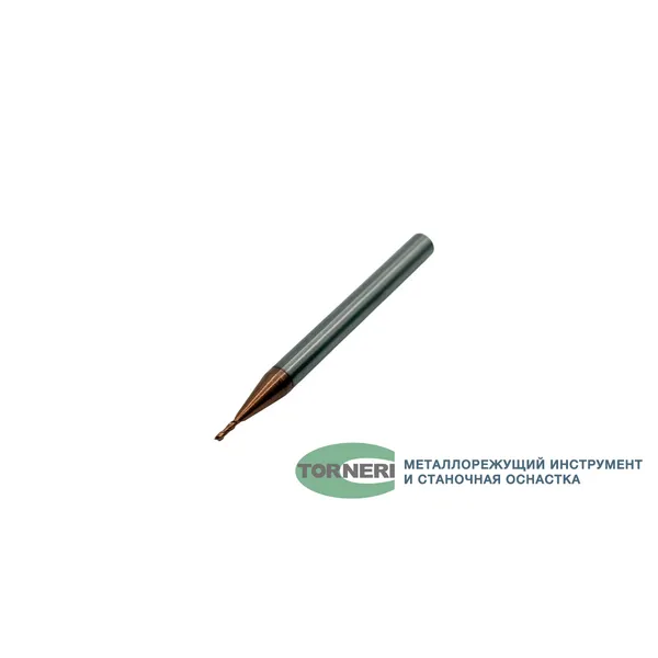 Фреза концевая твердосплавная ц/х ф 1.0х3х50 мм z=2, хвостовик 4 мм, с покрытием TiXCo, HRC 55 t026045  (Фото 2)