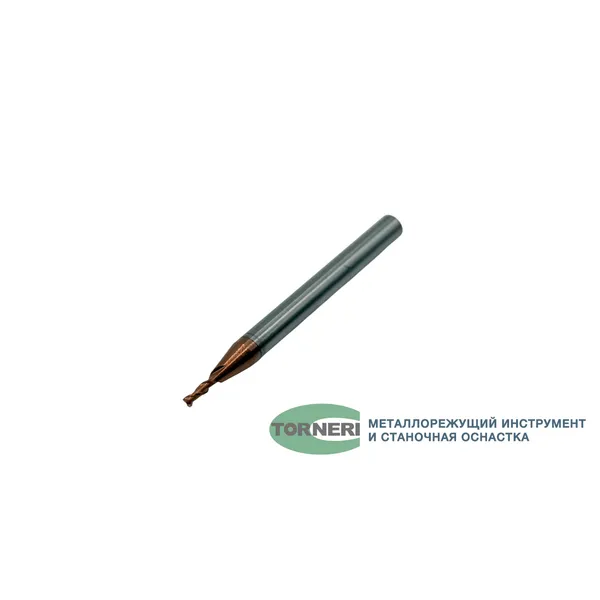 Фрезы твердосплавные t026046 Фреза концевая твердосплавная ц/х ф 1.5х4.5х50 мм z=2, хвостовик 4 мм, с покрытием TiXCo, HRC 55