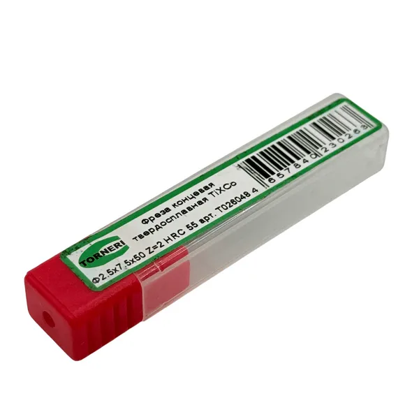 Фреза концевая твердосплавная ц/х ф 2.5х7.5х50 мм z=2, хвостовик 4 мм, с покрытием TiXCo, HRC 55 t026048  (Фото 3)