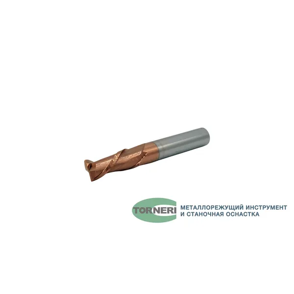 Фрезы твердосплавные t026055 Фреза концевая твердосплавная ц/х ф 10х25х75 мм z=2, с покрытием TiXCo, HRC 55