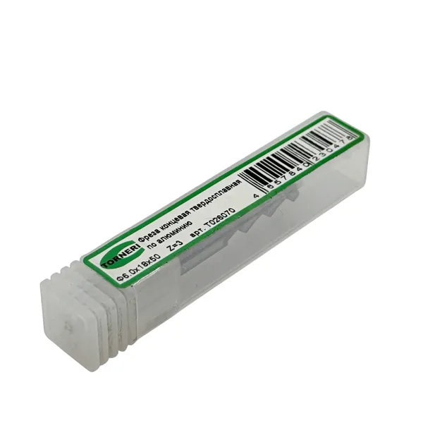 Фреза концевая твердосплавная ц/х ф 6.0х18х50 мм z=3, по алюминию t026070  (Фото 3)