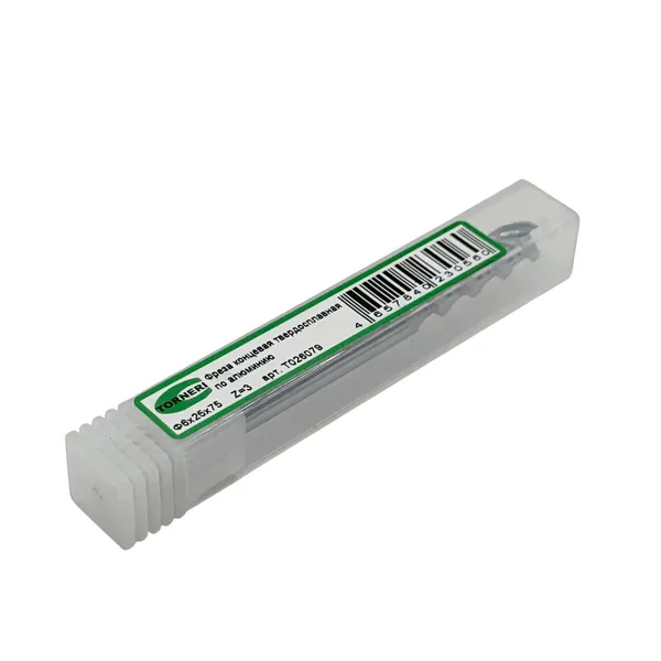 Фреза концевая твердосплавная ц/х ф 6.0х25х75 мм z=3, по алюминию t026079  (Фото 3)