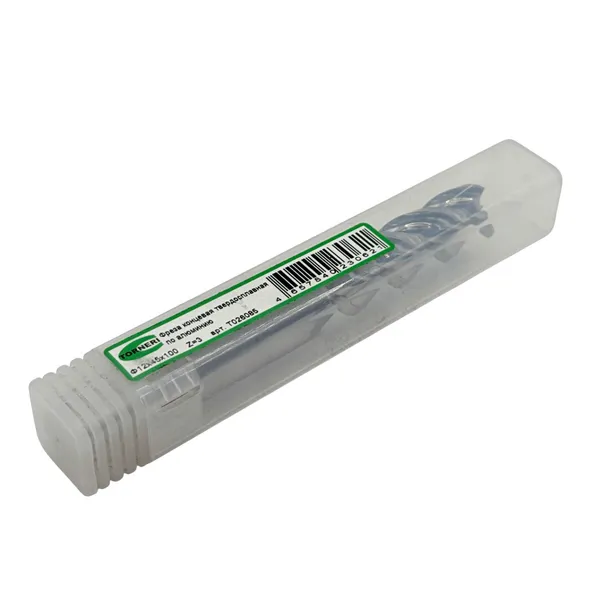 Фреза концевая твердосплавная ц/х ф 12х45х100 мм z=3, по алюминию t026085  (Фото 3)