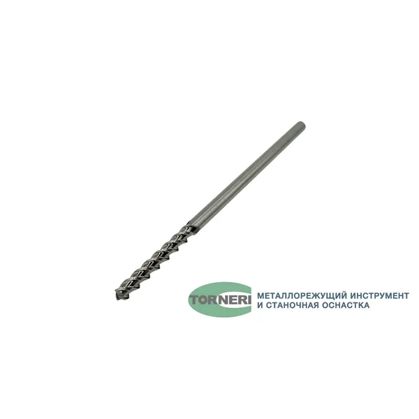 Фрезы твердосплавные t026086 Фреза концевая твердосплавная ц/х ф 6.0х45х150 мм z=3, по алюминию