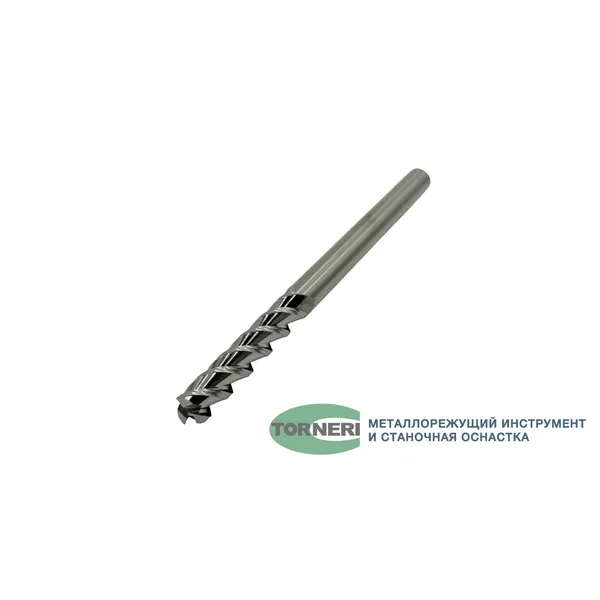 Фрезы твердосплавные t026088 Фреза концевая твердосплавная ц/х ф 10х55х150 мм z=3, по алюминию