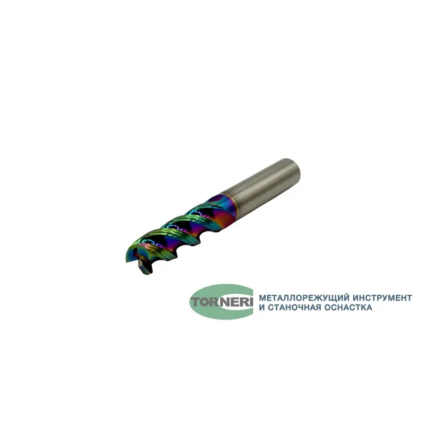 Фрезы твердосплавные t026098 Фреза концевая твердосплавная ц/х ф 10х30х75 мм z=3 по алюминию для черновой обработки