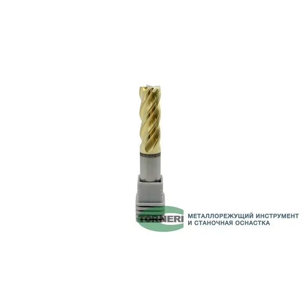 Фрезы твердосплавные t026110 Фреза концевая твердосплавная ц/х ф 12х30х75 мм z=4 по нержавеющей стали и титану, с покрытием ZrN, HRC 68