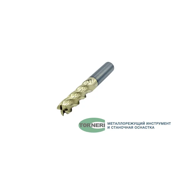 Фреза концевая твердосплавная ц/х ф 14х45х100 мм z=4 по нержавеющей стали и титану, с покрытием ZrN, HRC 68 t026111  (Фото 2)