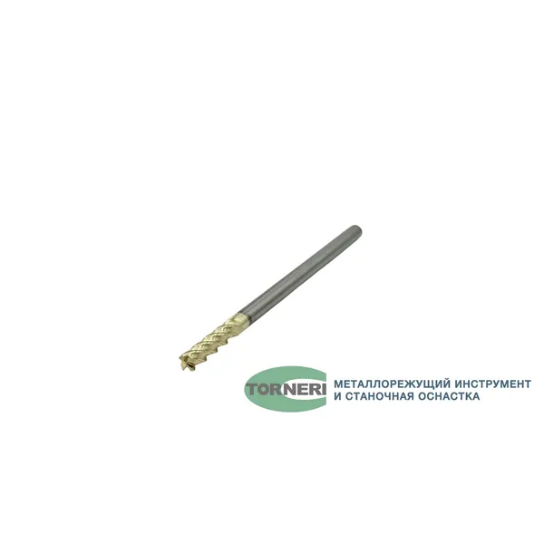 Фреза концевая твердосплавная ц/х ф 4.0х16х75 мм z=4 по нержавеющей стали и титану, с покрытием ZrN, HRC 68 t026115  (Фото 3)