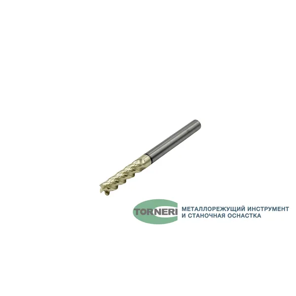 Фреза концевая твердосплавная ц/х ф 6.0х24х75 мм z=4 по нержавеющей стали и титану, с покрытием ZrN, HRC 68 t026116  (Фото 3)