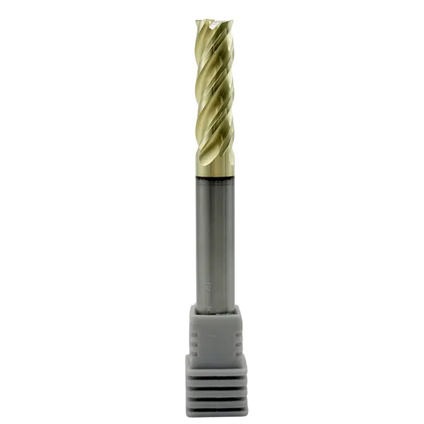 Фрезы твердосплавные t026117 Фреза концевая твердосплавная ц/х ф 8.0х25х75 мм z=4 по нержавеющей стали и титану, с покрытием ZrN, HRC 68