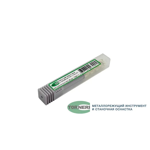 Фреза концевая твердосплавная ц/х ф 8.0х25х75 мм z=4 по нержавеющей стали и титану, с покрытием ZrN, HRC 68 t026117  (Фото 2)