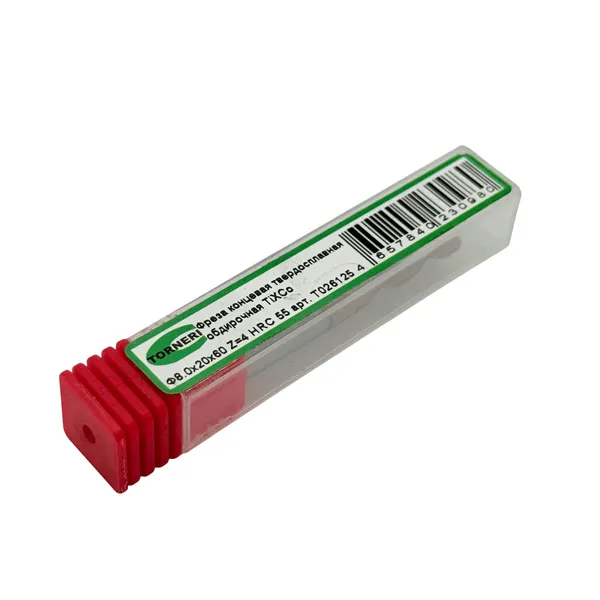 Фреза концевая твердосплавная обдирочная ц/х ф 8.0х20х60 мм z=4, с покрытием TiXCo, HRC 55 t026125  (Фото 3)