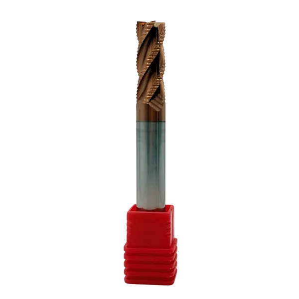 Фрезы твердосплавные t026126 Фреза концевая твердосплавная обдирочная ц/х ф 10х25х75 мм z=4, с покрытием TiXCo, HRC 55