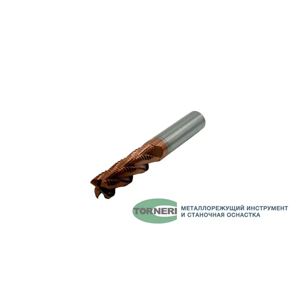 Фрезы твердосплавные t026128 Фреза концевая твердосплавная обдирочная ц/х ф 14х45х100 мм z=4, с покрытием TiXCo, HRC 55