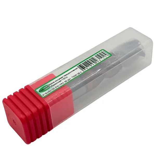 Фреза концевая твердосплавная обдирочная ц/х ф 16х45х100 мм z=4, с покрытием TiXCo, HRC 55 t026129  (Фото 2)