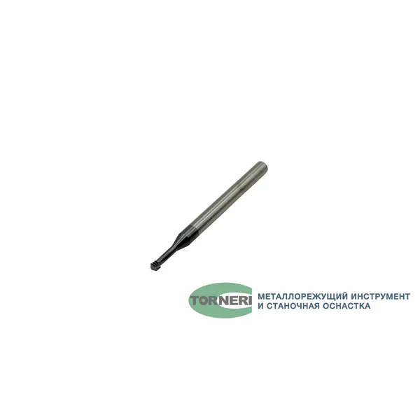 Резьбофреза трехзаходная твердосплавная М 3.5х0.6 (D2.75х7.4хD4х50х3T) по стали с покрытием TiXCo t026182  (Фото 2)