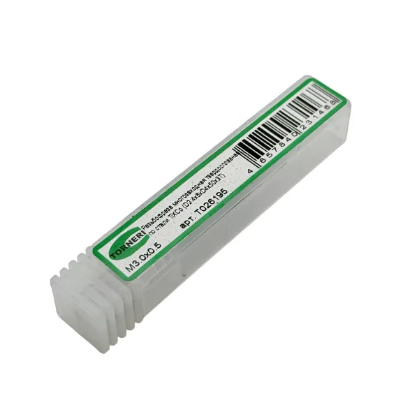 Резьбофреза многозаходная твердосплавная М 3.0х0.5 (D2.4х6хD4х50х3T) по стали с покрытием TiXCo t026195  (Фото 3)