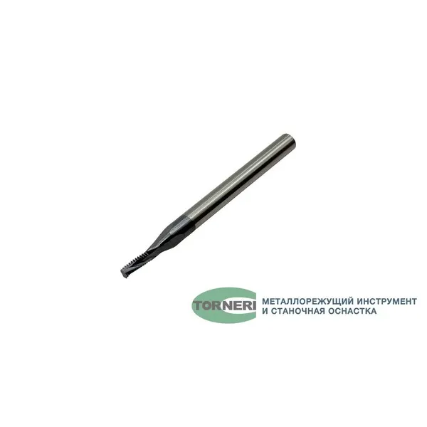 Фрезы твердосплавные t026195 Резьбофреза многозаходная твердосплавная М 3.0х0.5 (D2.4х6хD4х50х3T) по стали с покрытием TiXCo