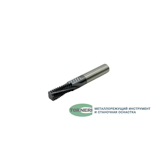 Резьбофреза многозаходная твердосплавная М 10х1.5 (D7.9х20хD8х60х4T) по стали с покрытием TiXCo t026201  (Фото 2)