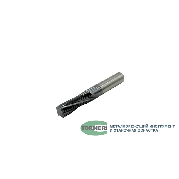 Фрезы твердосплавные t026202 Резьбофреза многозаходная твердосплавная М 12х1.75 (D9.9х30хD10х75х4T) по стали с покрытием TiXCo