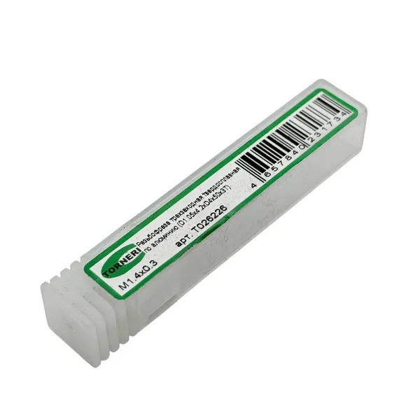 Резьбофреза трехзаходная твердосплавная М 1.4х0.3 (D1.05х3.4хD4х50х3T) по алюминию t026226  (Фото 3)