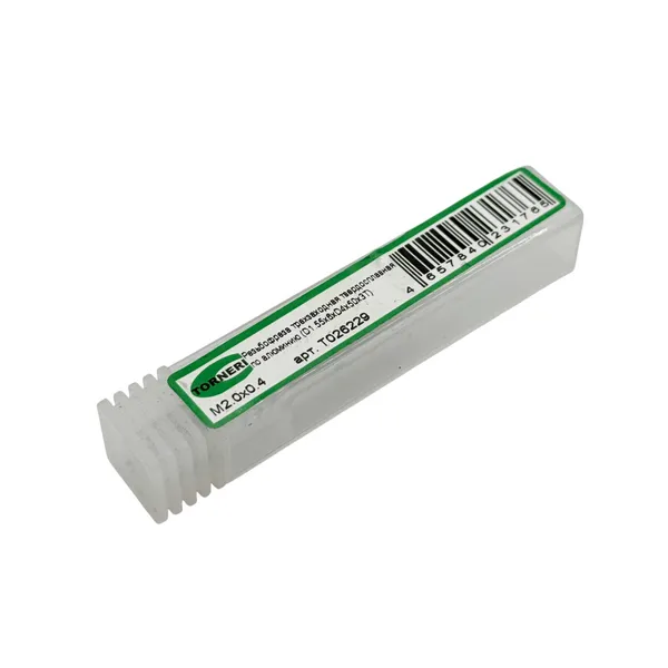 Резьбофреза трехзаходная твердосплавная М 2.0х0.4 (D1.55х4.4хD4х50х3T) по алюминию t026229  (Фото 2)