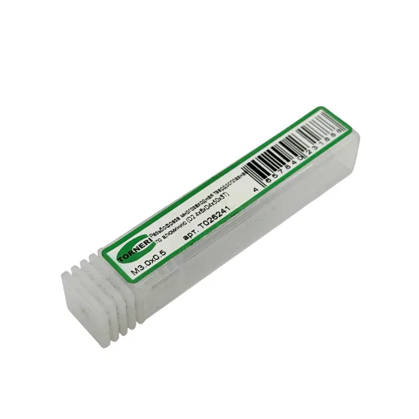 Резьбофреза многозаходная твердосплавная М 3.0х0.5 (D2.4х6хD4х50х3T) по алюминию t026241  (Фото 3)